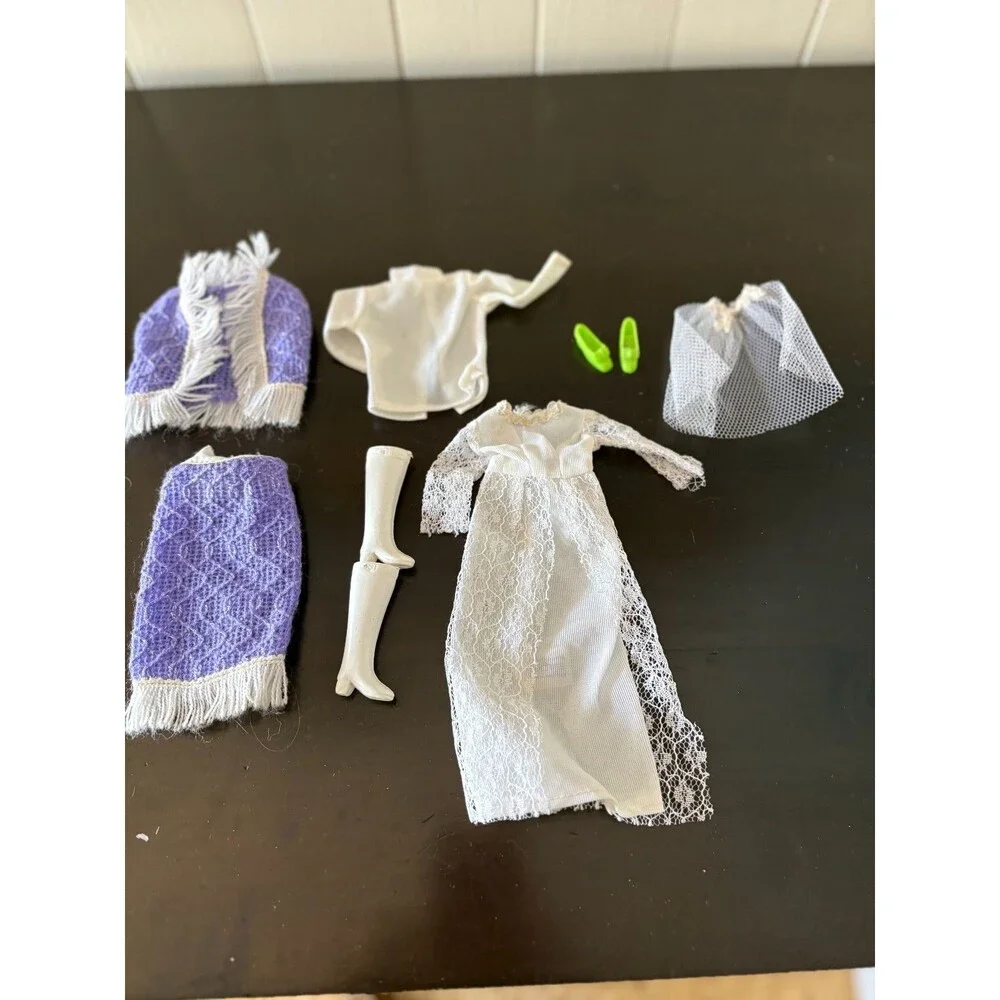 Vintage Barbie Clothes Lot 49pcs 1970s & 1950s Handmade Dresses Coats Shoes